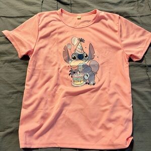Girls Pink Lilo and stitch birthday girl T-Shirt